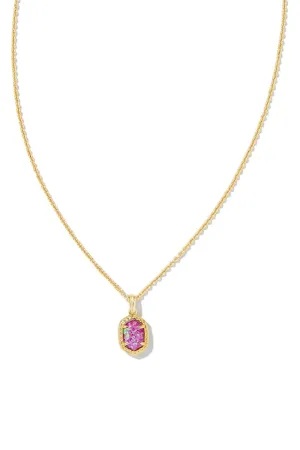 Kendra Scott Daphne Opal Gold Framed Pendant Necklace in Magenta | N00599GLD-MAGENTA