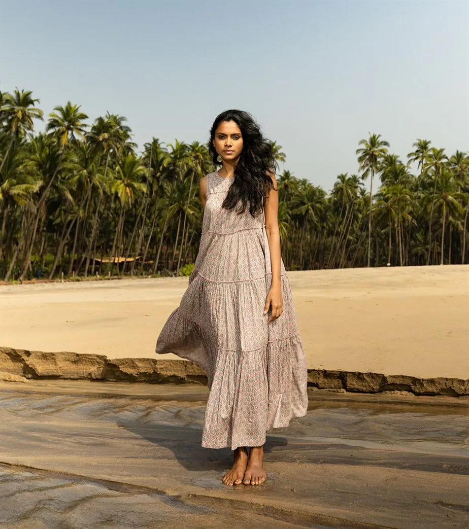Khara Kapas I  Oh carol I Cotton Day tone bonsai Dress Rusty pink KK-24-30