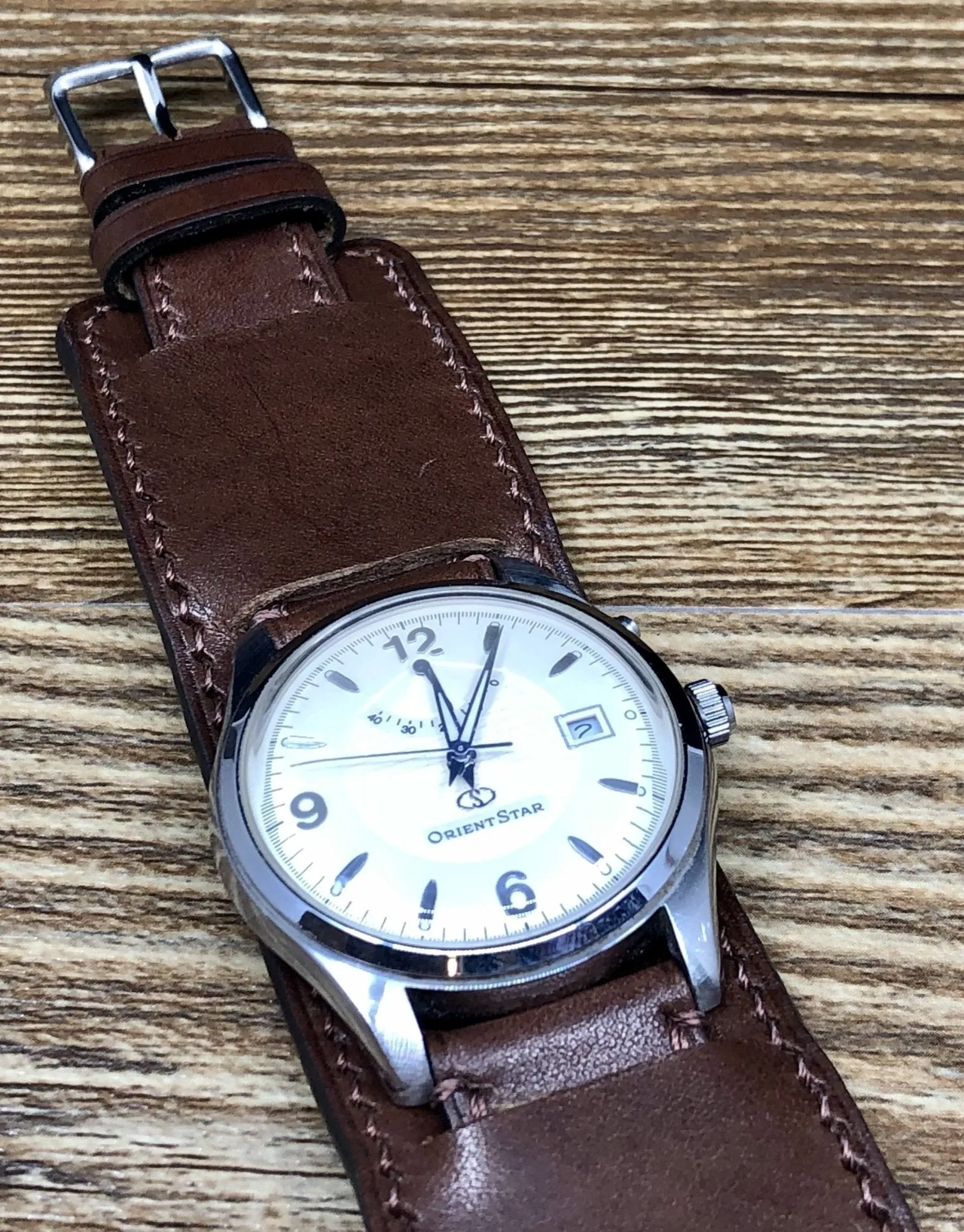 Leather Watch Straps 20mm 19mm lug, Paul Newman Bund Straps, Brown Leather Watch Band, Leather Cuff Watch Straps, Christmas Gift Ideas