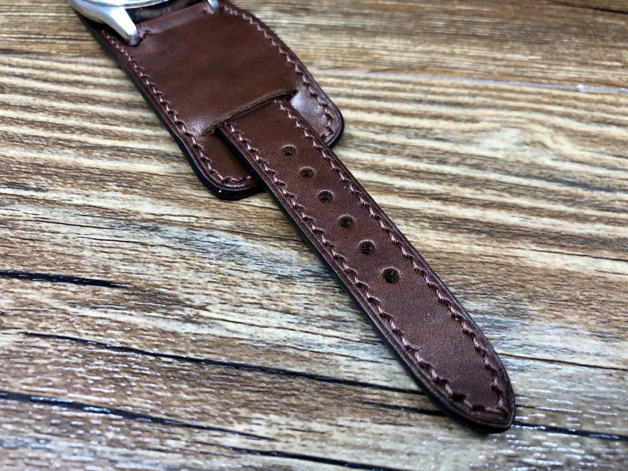 Leather Watch Straps 20mm 19mm lug, Paul Newman Bund Straps, Brown Leather Watch Band, Leather Cuff Watch Straps, Christmas Gift Ideas