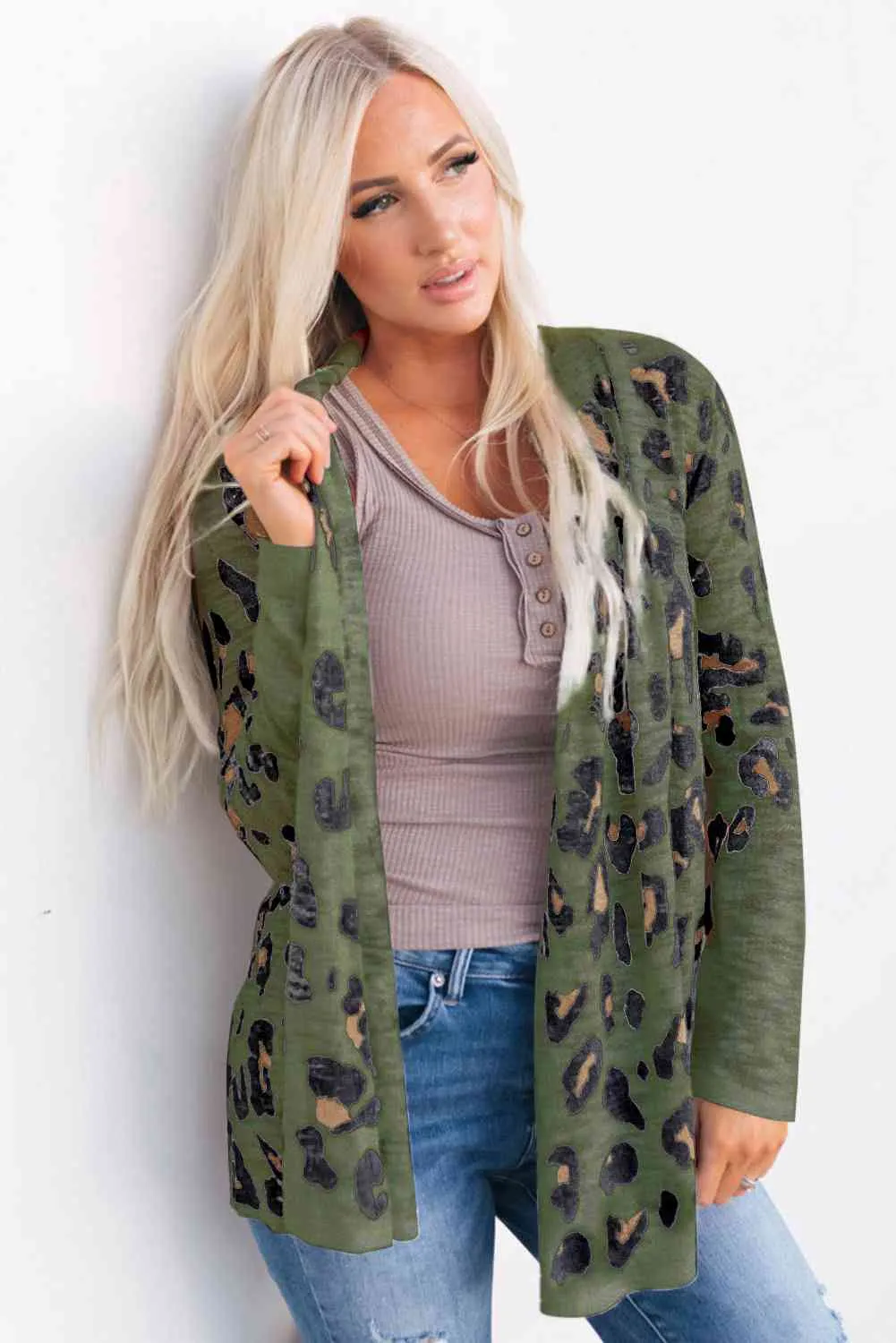 Leopard Printed Long Sleeve Cardigan (5 Colors)