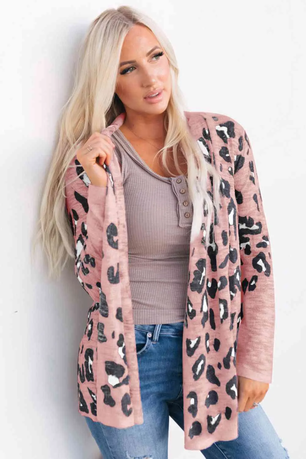 Leopard Printed Long Sleeve Cardigan (5 Colors)