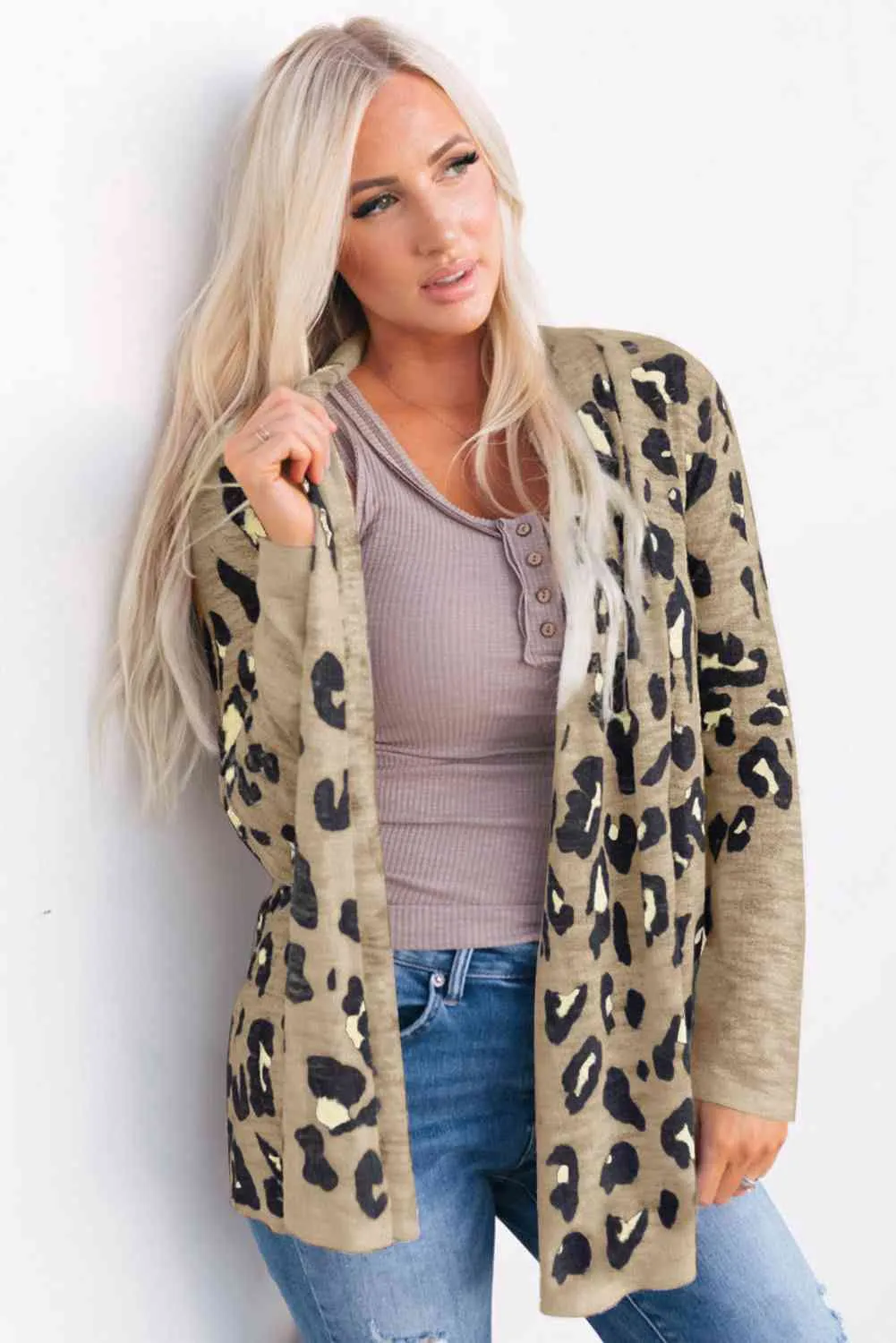 Leopard Printed Long Sleeve Cardigan (5 Colors)