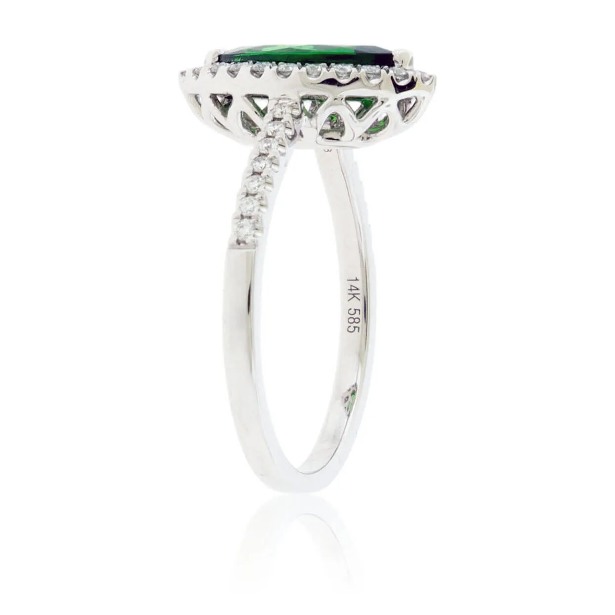 Marquise Tsavorite Garnet & Diamond Ring