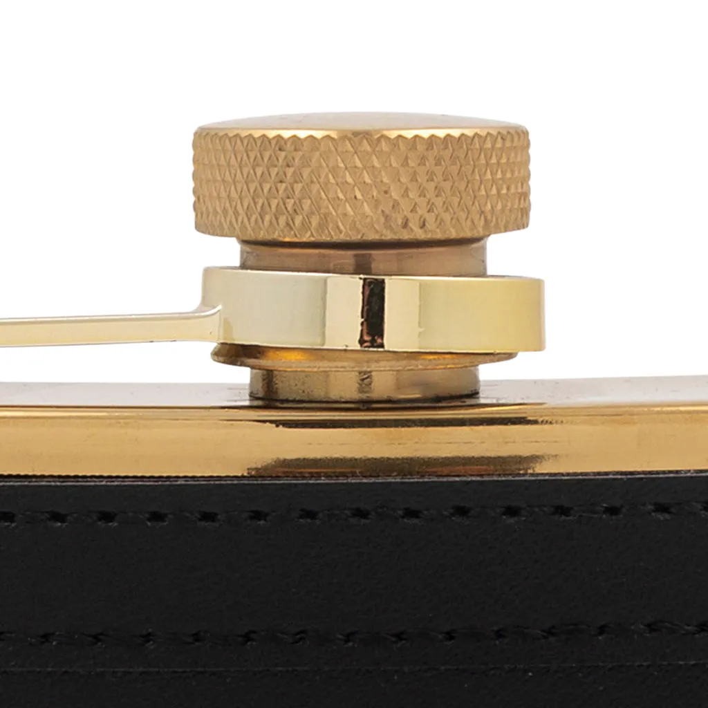 Marshall Hip Flask, Black / Gold