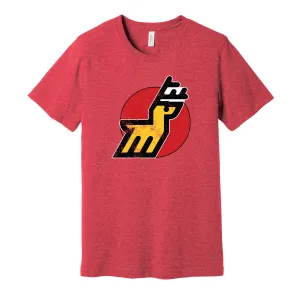Michigan Stags Distressed Logo Shirt - Defunct WHA Sports Team - Celebrate Detroit Hockey Heritage and History - Hyper Than Hype