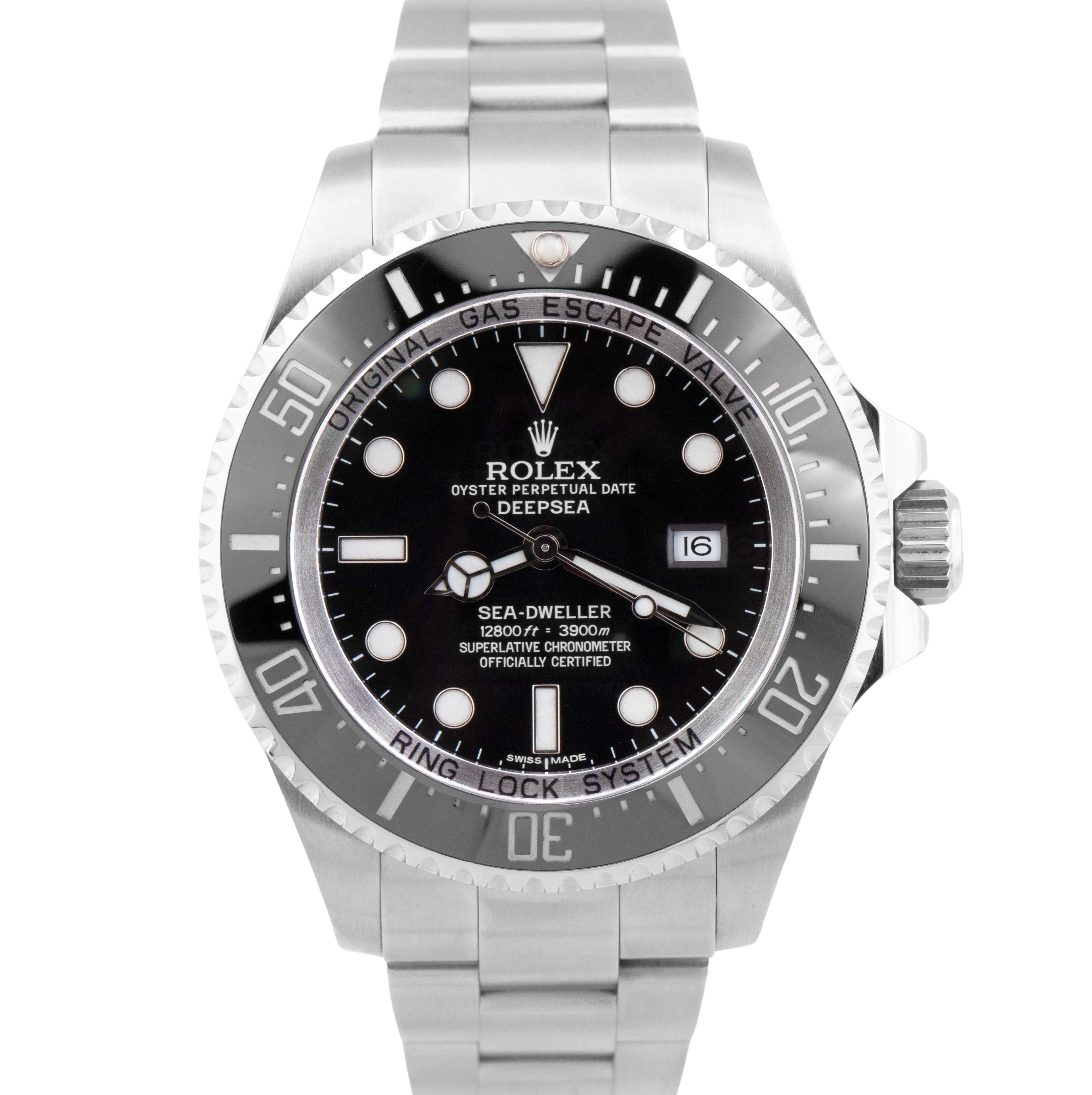 MINT Rolex Sea-Dweller Deepsea Stainless Steel 44mm Black Ceramic Watch 116660