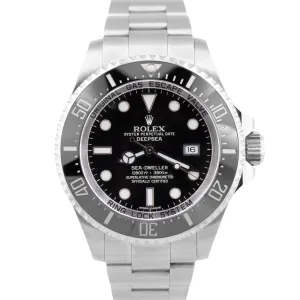 MINT Rolex Sea-Dweller Deepsea Stainless Steel 44mm Black Ceramic Watch 116660