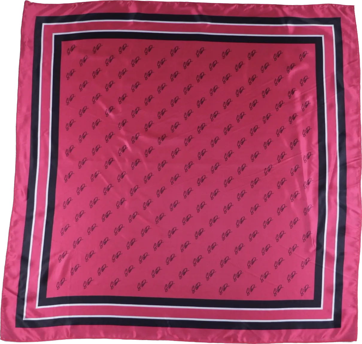 Monogram Silk Scarf (Pink)