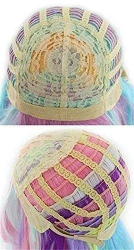 Moonlight opal | pastel unicorn | princess roleplay | mermaid cosplay | synthetic top quality heat resistant full wig 27" | human hair feel