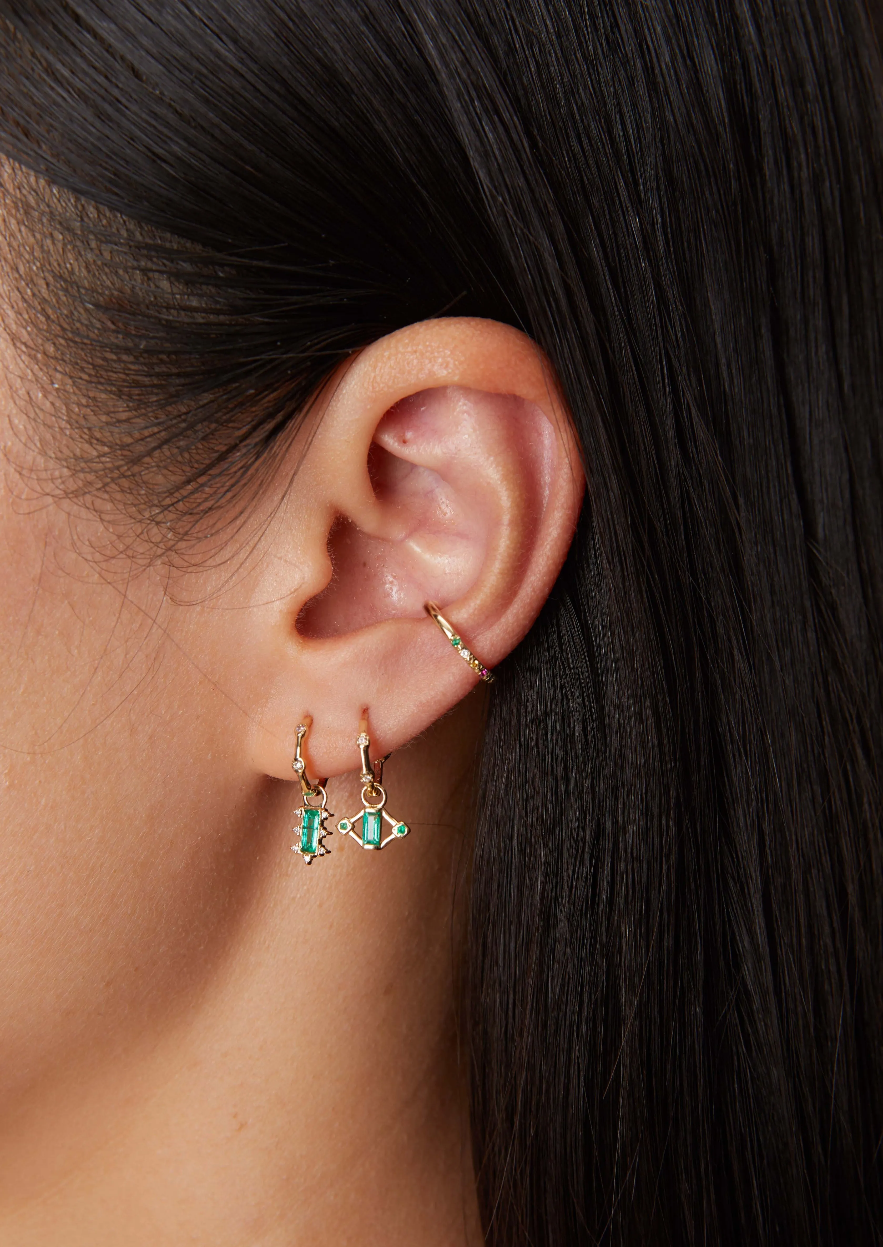 Mosaic Charm with Emerald