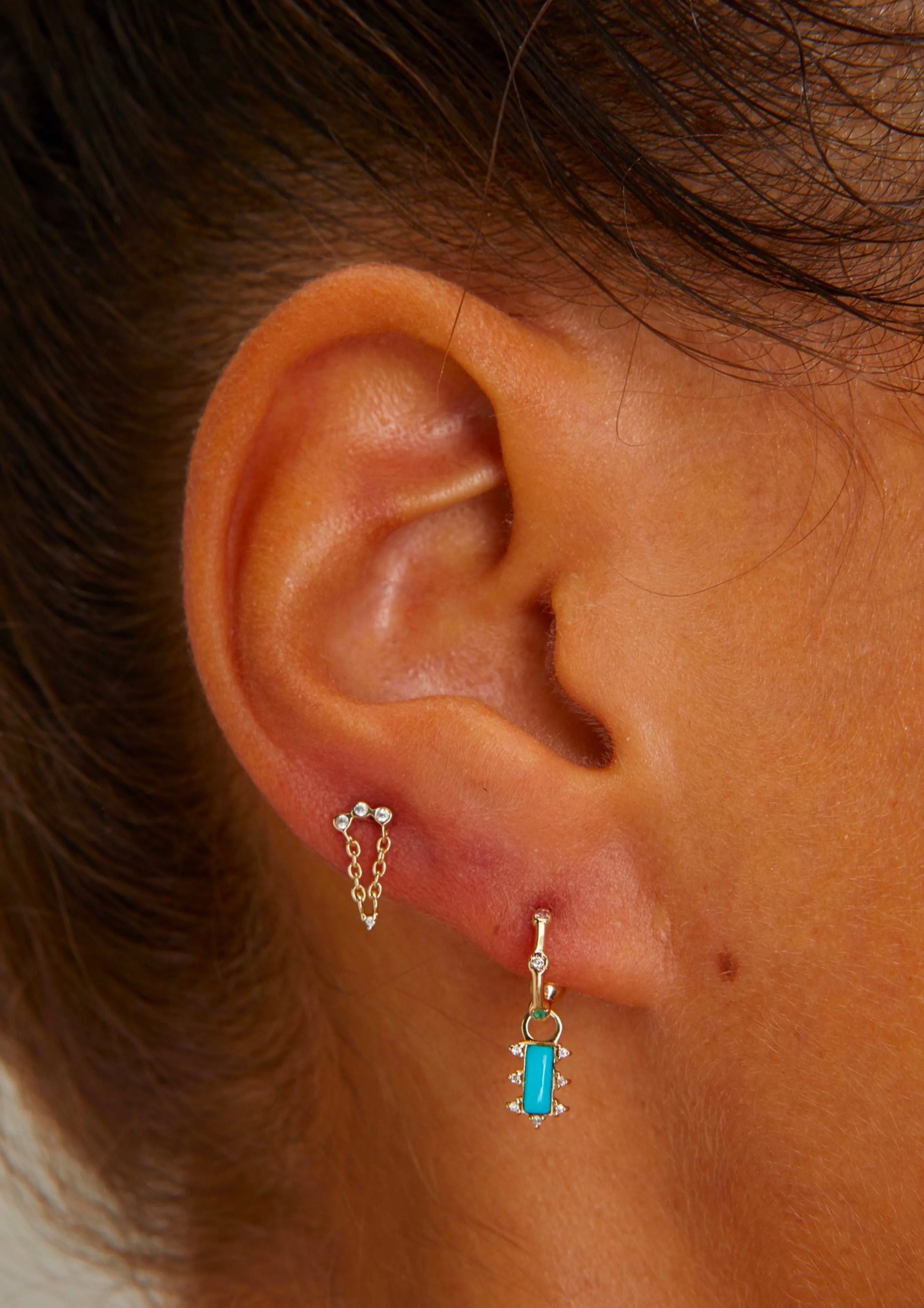Mosaic Earring with Turquoise