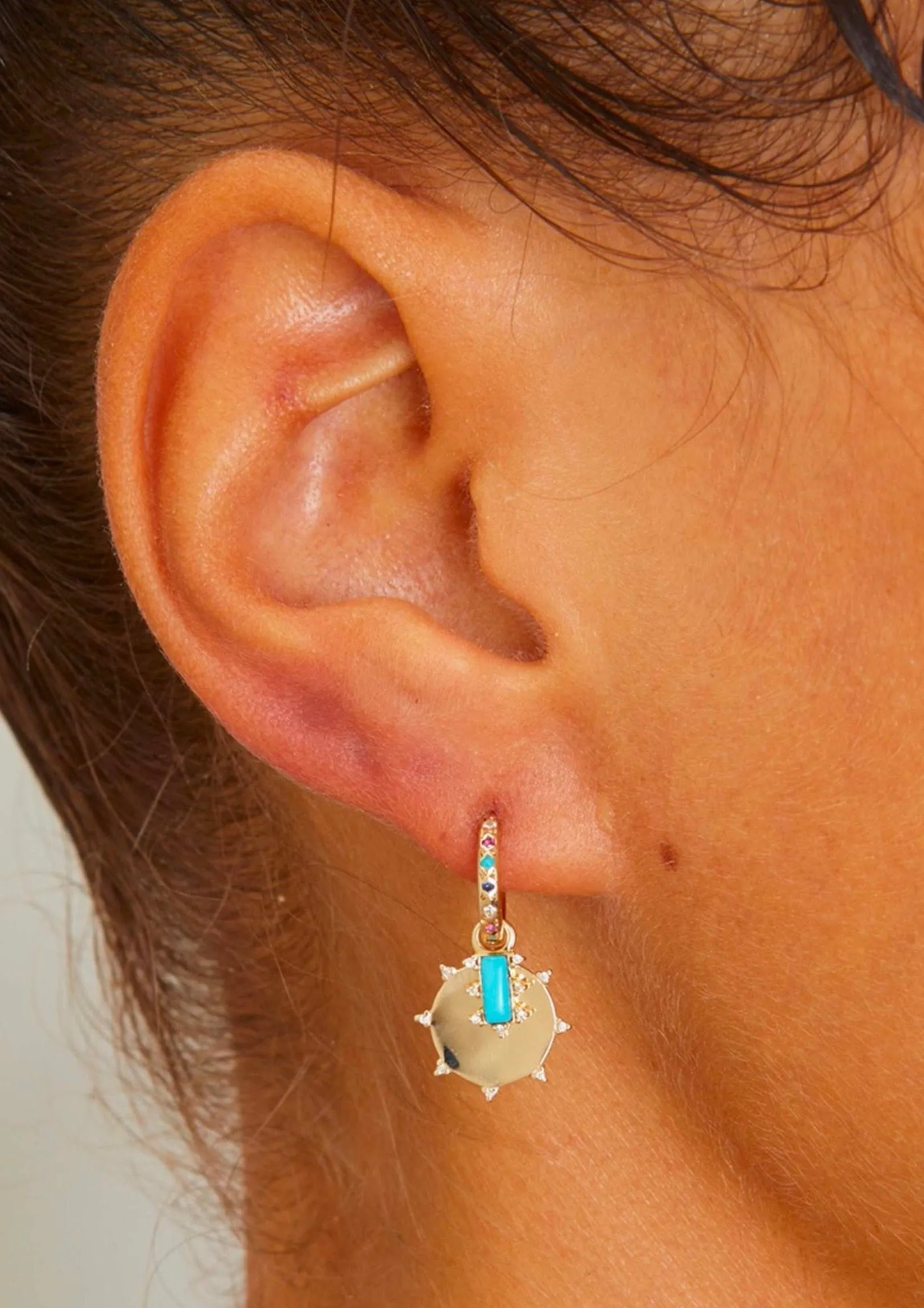 Mosaic Earring with Turquoise