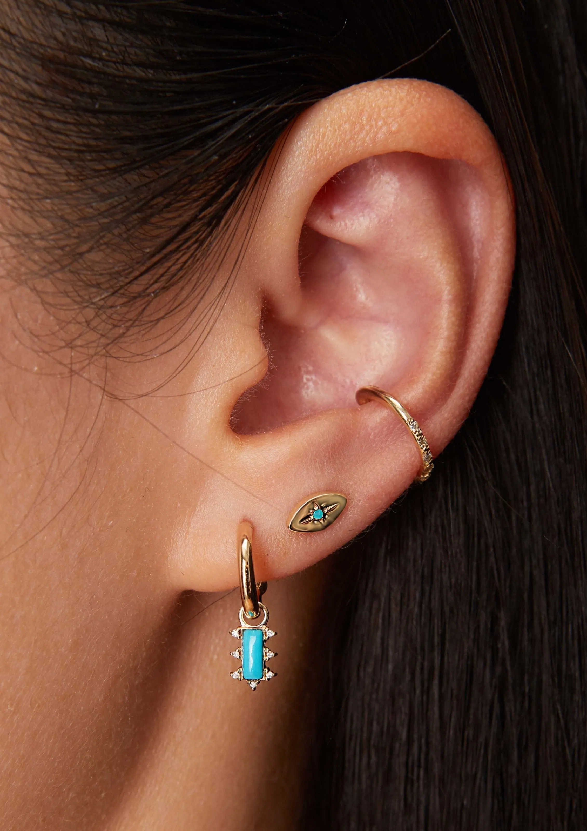 Mosaic Earring with Turquoise