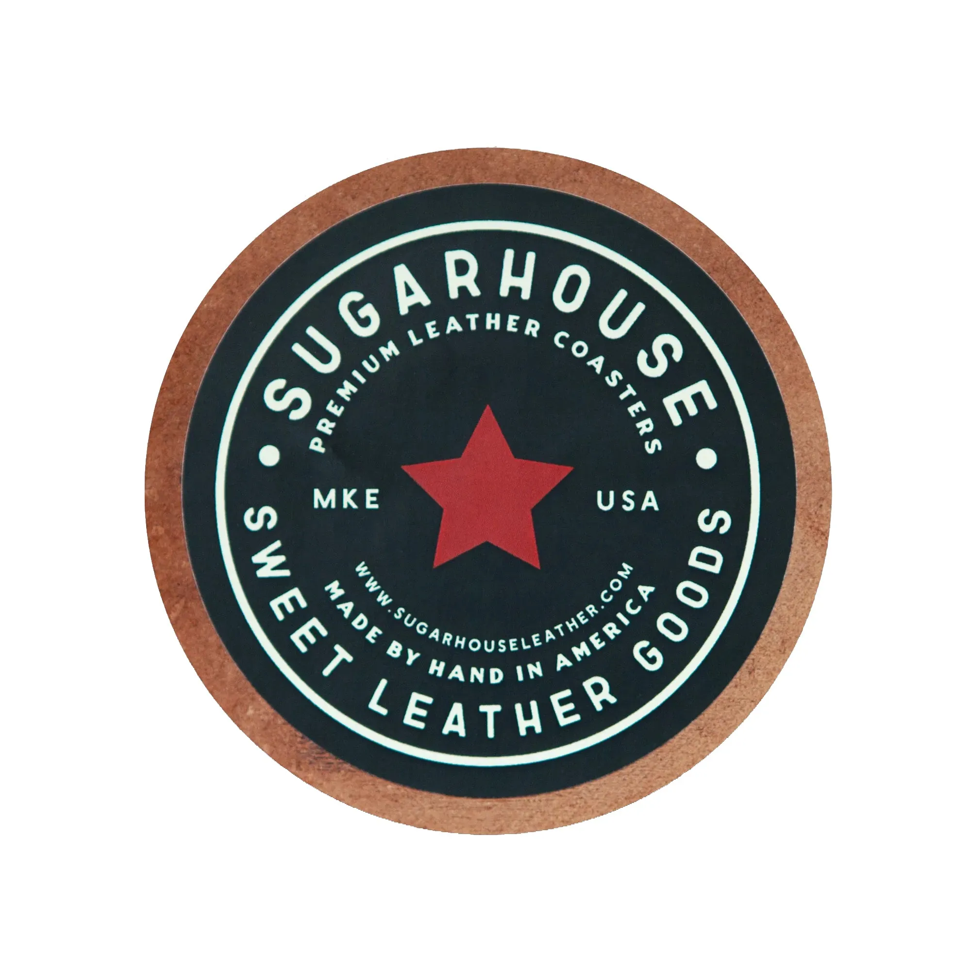 Napa Valley Leather Coaster