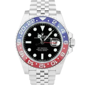 NEW STICKERED Rolex GMT-Master II Ceramic PEPSI JUBILEE BRACELET 126710 BLRO B P