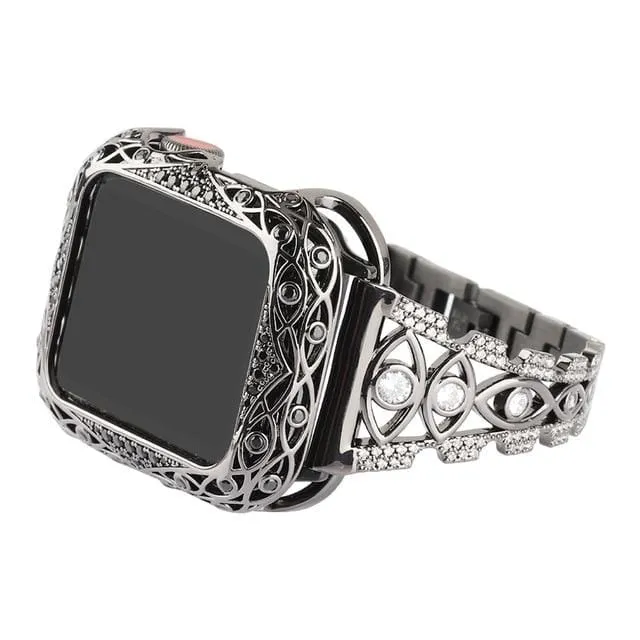 New Zircon Rhinestone Strap   Case Compatible With Apple Watch