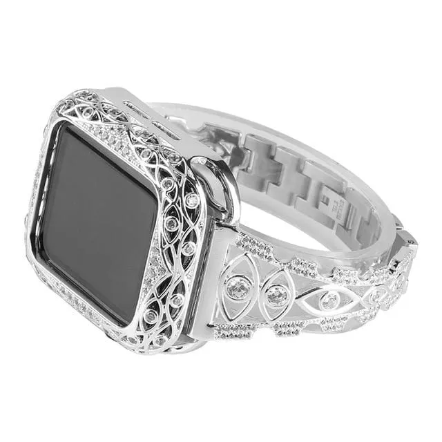 New Zircon Rhinestone Strap   Case Compatible With Apple Watch