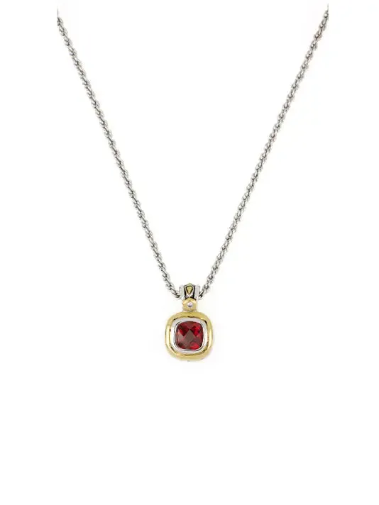 Nouveau Collection - Cushion Pendant with Chain