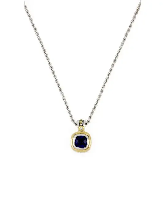 Nouveau Collection - Cushion Pendant with Chain