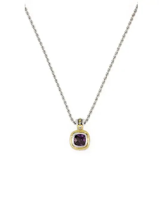 Nouveau Collection - Cushion Pendant with Chain