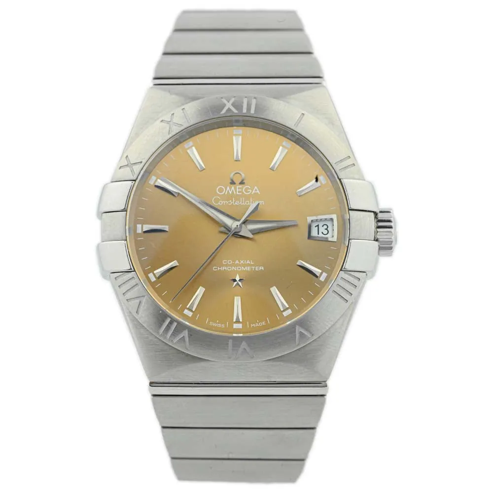 Omega Constellation Stainless Steel 38mm Rust Stick Dial Watch Reference #: 123.10.38.21.10.001