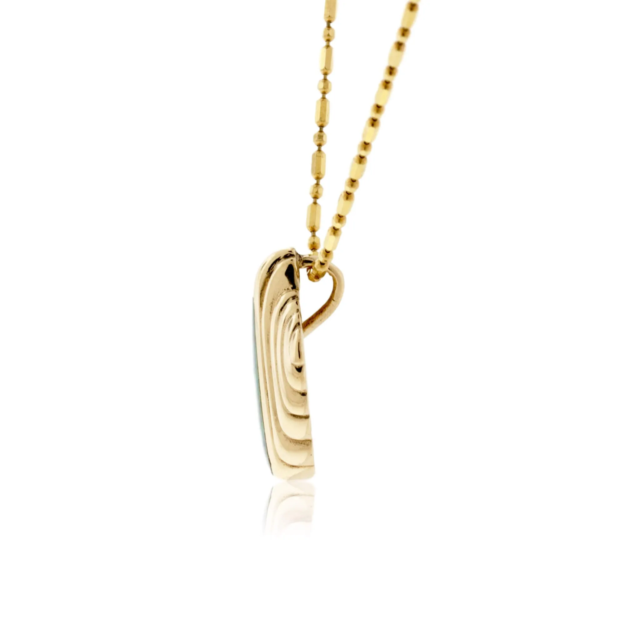 Opal Inlay Classic Style Pendant
