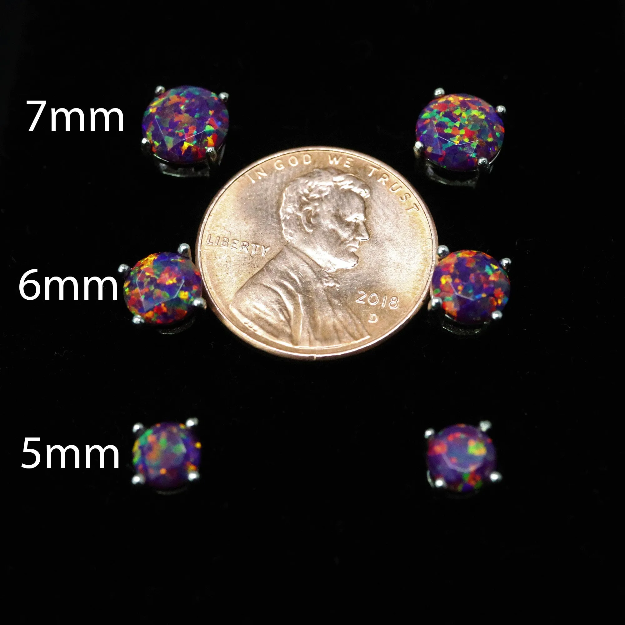 Orchid Opal Stud Earrings
