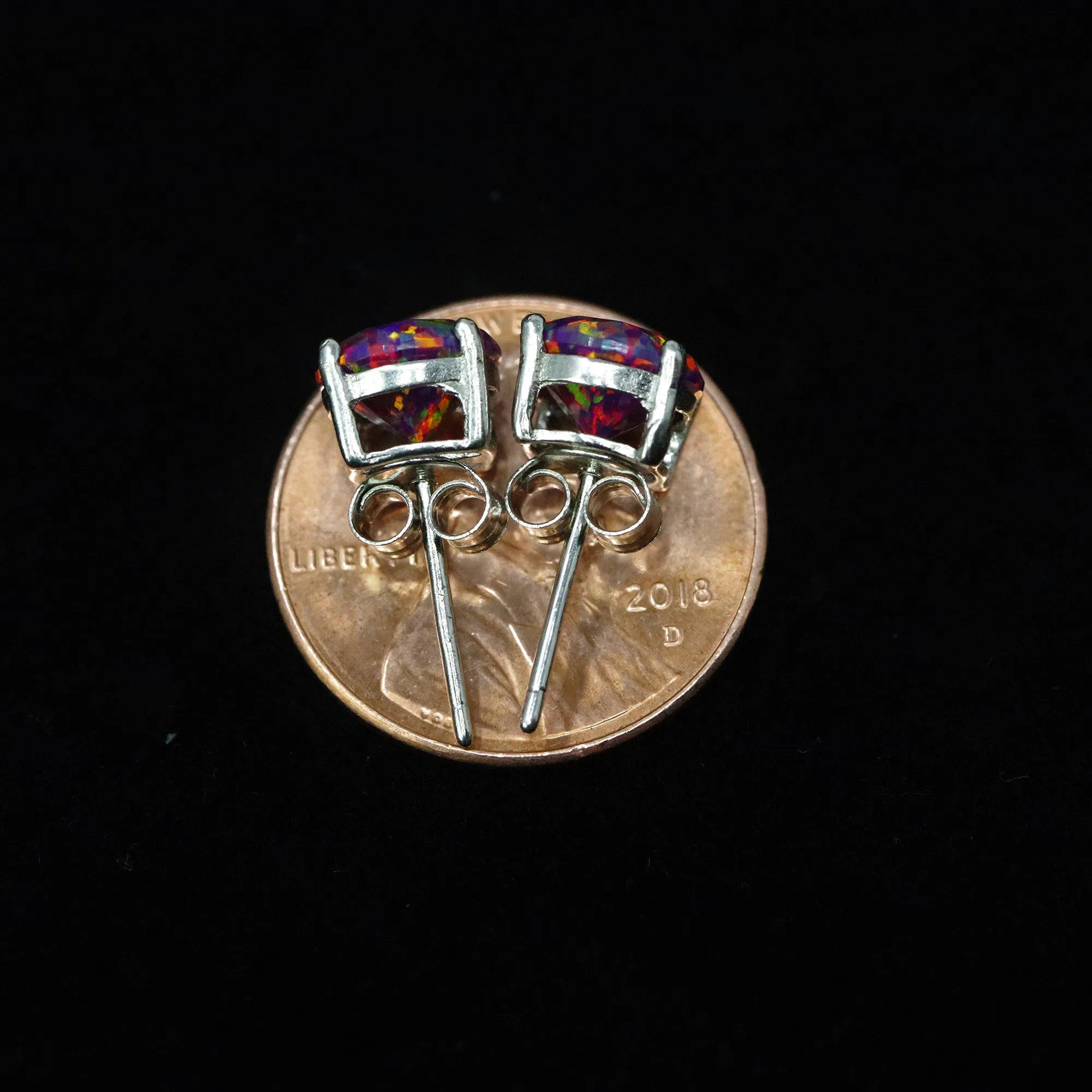 Orchid Opal Stud Earrings
