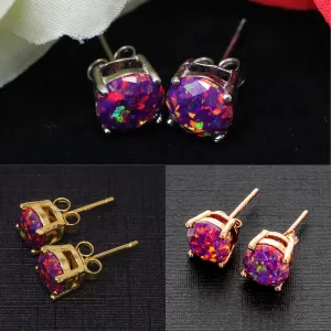 Orchid Opal Stud Earrings