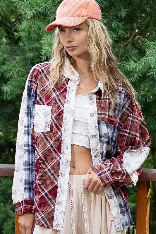 Patch It Up Plaid Button Up Shirt