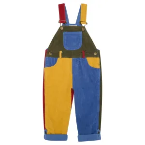 Patchwork Chunky Cord Dungarees - Muted
