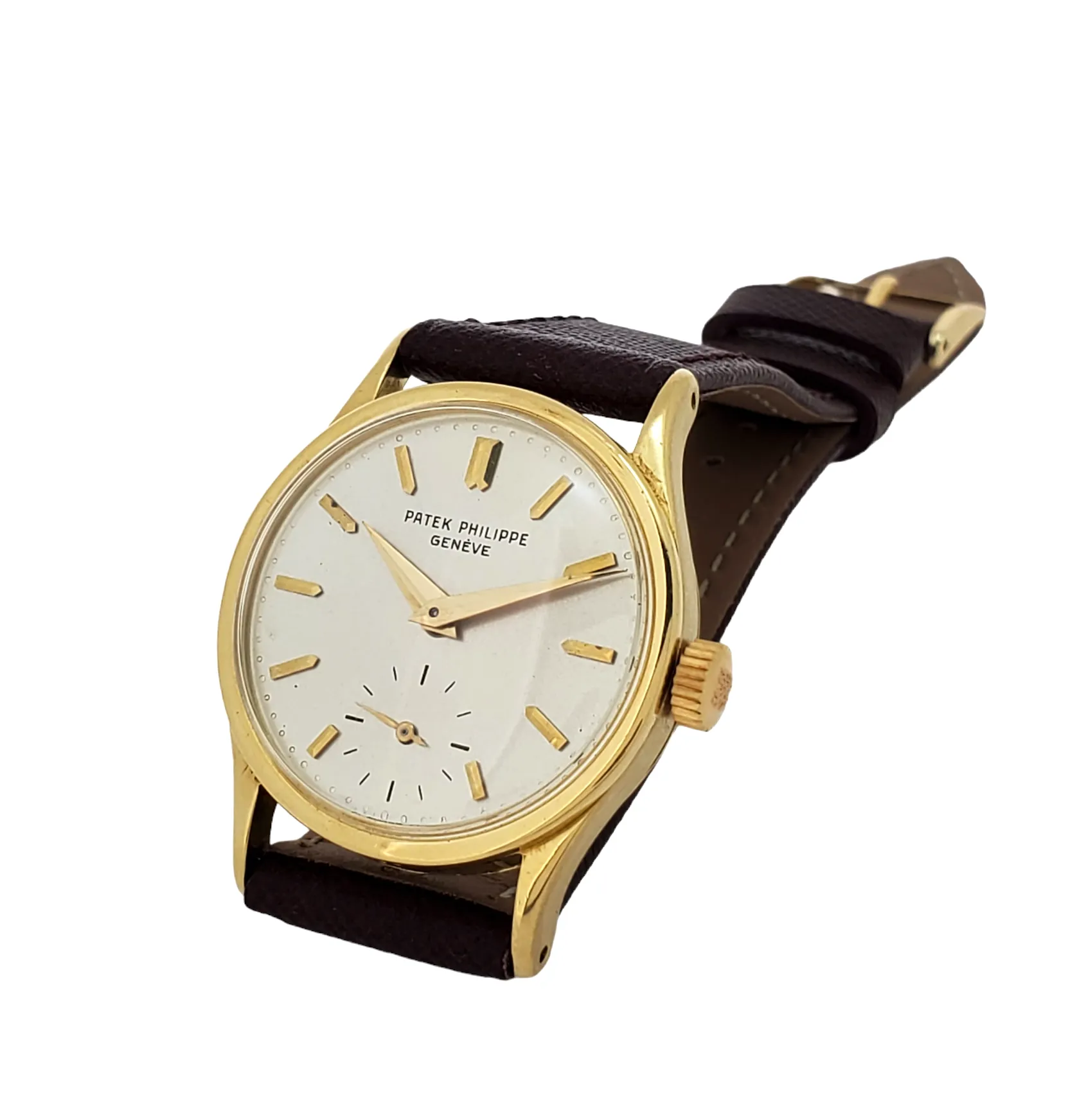 Patek Philippe 18K Gold Ref. 96J Vintage 1st Calatrava Watch circa 1944-1945
