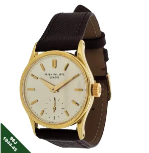 Patek Philippe 18K Gold Ref. 96J Vintage 1st Calatrava Watch circa 1944-1945