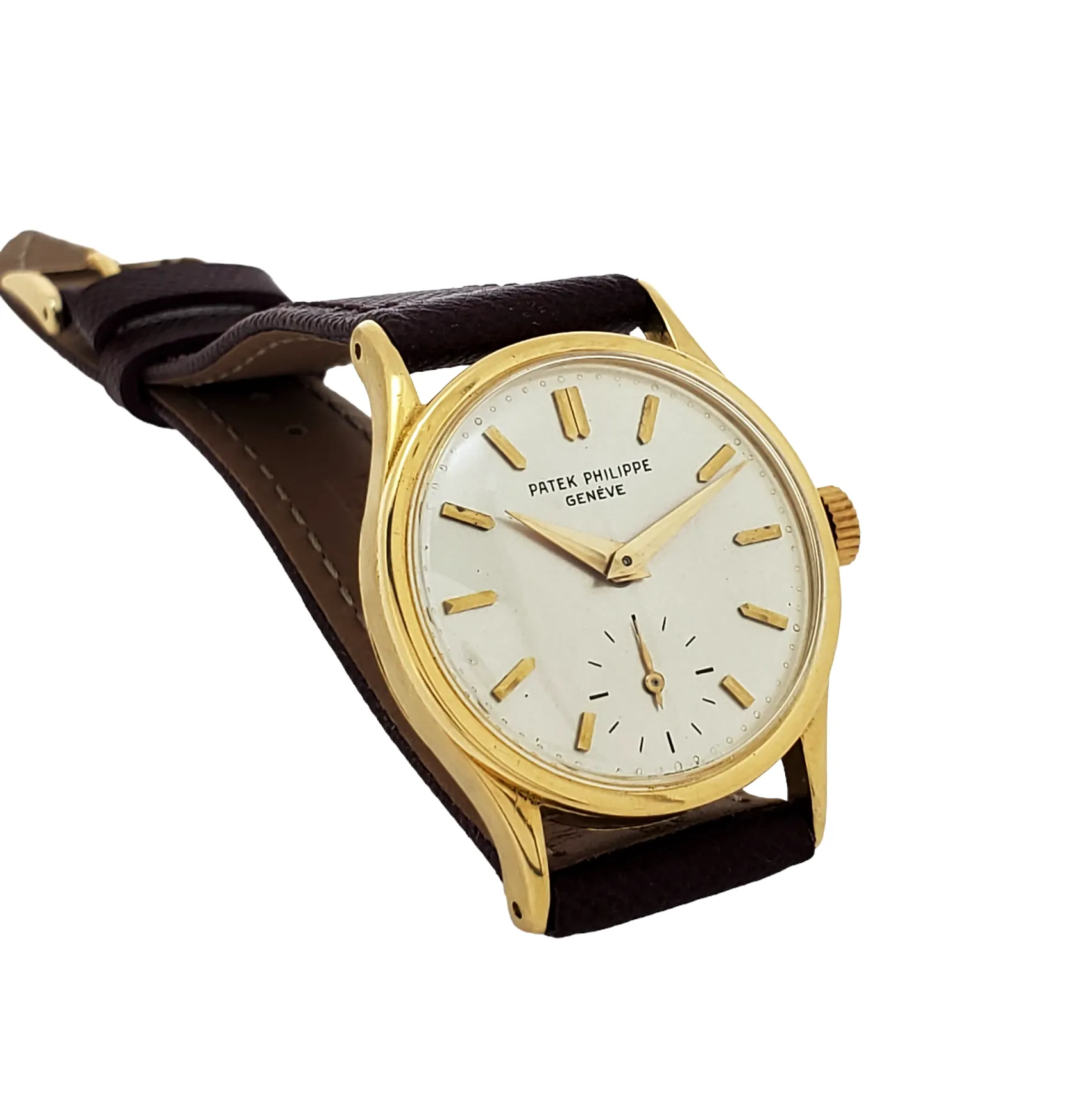 Patek Philippe 18K Gold Ref. 96J Vintage 1st Calatrava Watch circa 1944-1945