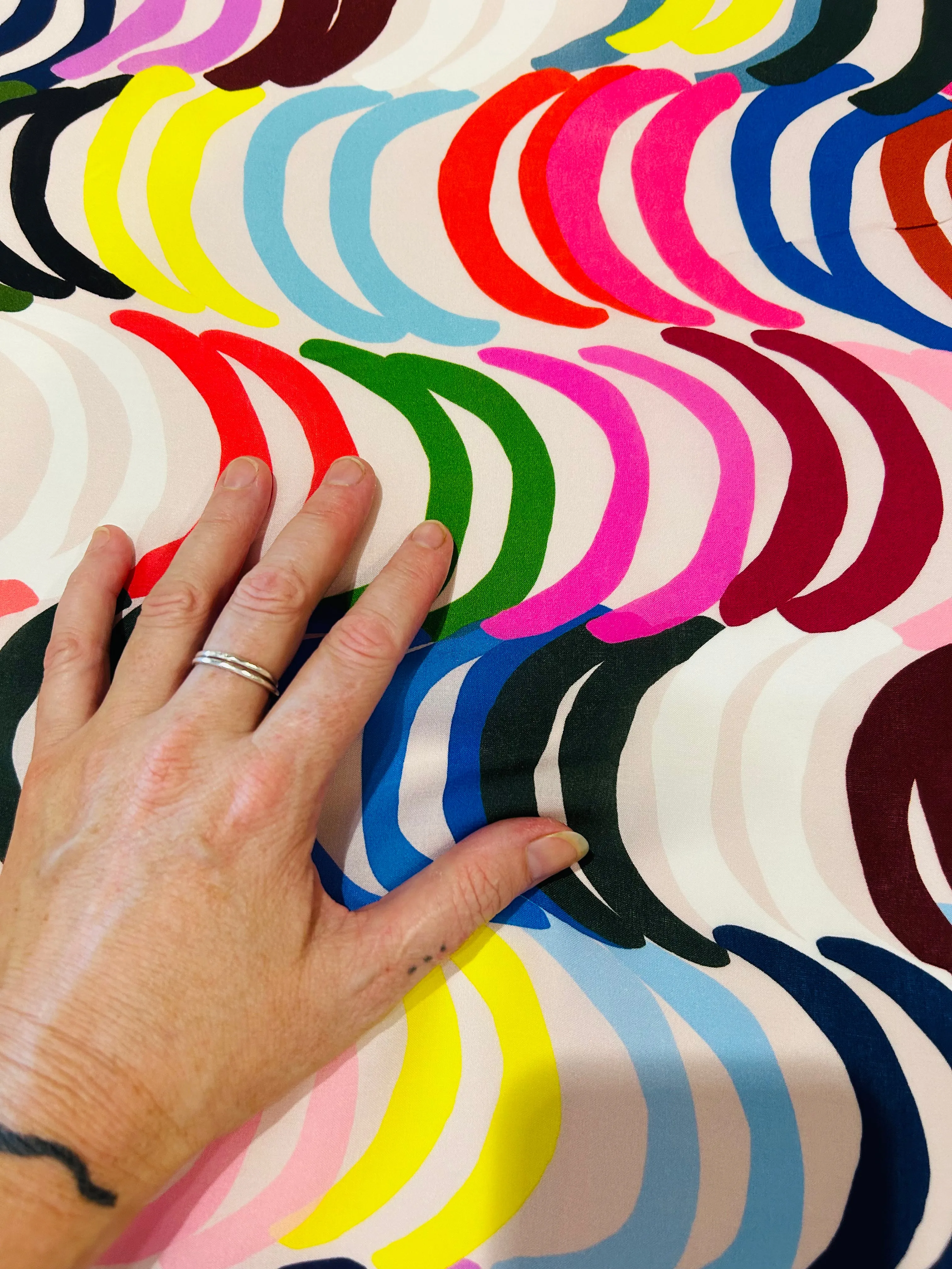 Play Wave 90% Cotton 10% Silk Scarf (sewing project)