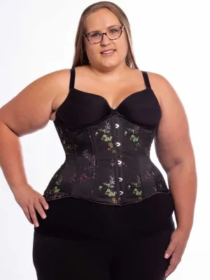 Plus Size Brocade Hourglass Curve Longline Underbust Corset : CS-426