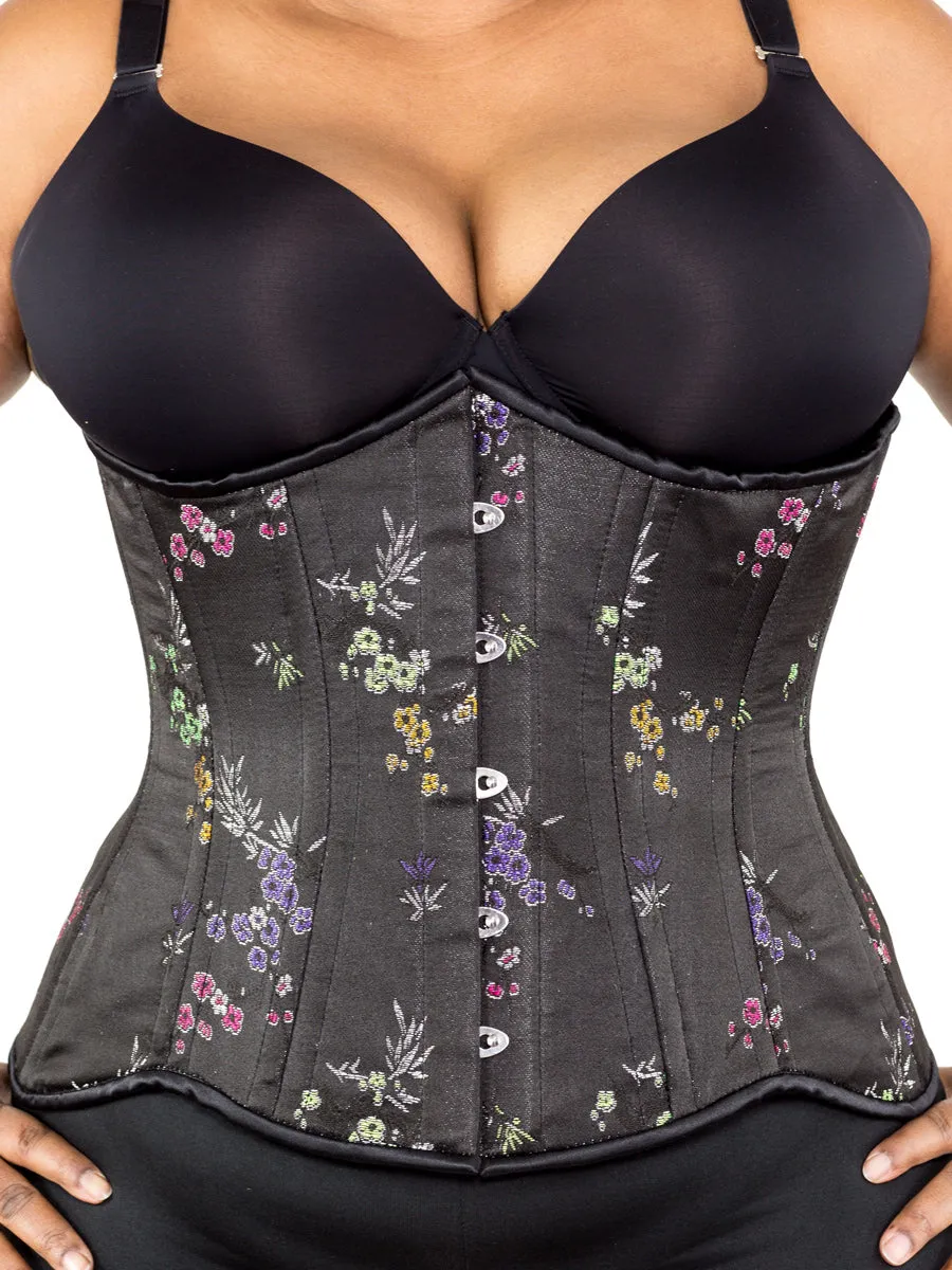 Plus Size Brocade Hourglass Curve Longline Underbust Corset : CS-426