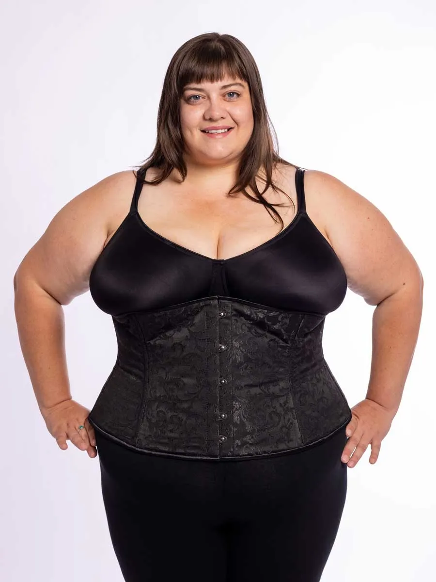 Plus Size Brocade Romantic Curve Longline Underbust Corset : CS-411