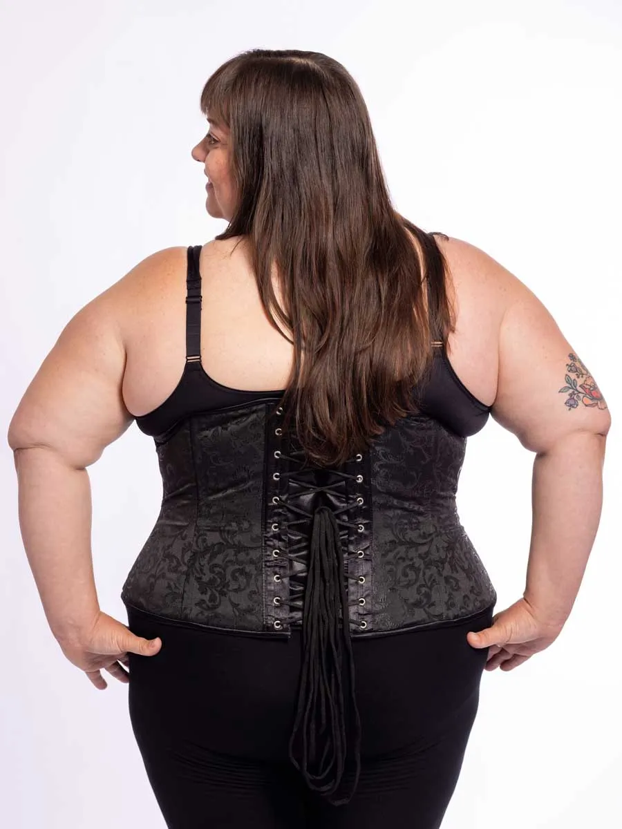 Plus Size Brocade Romantic Curve Longline Underbust Corset : CS-411