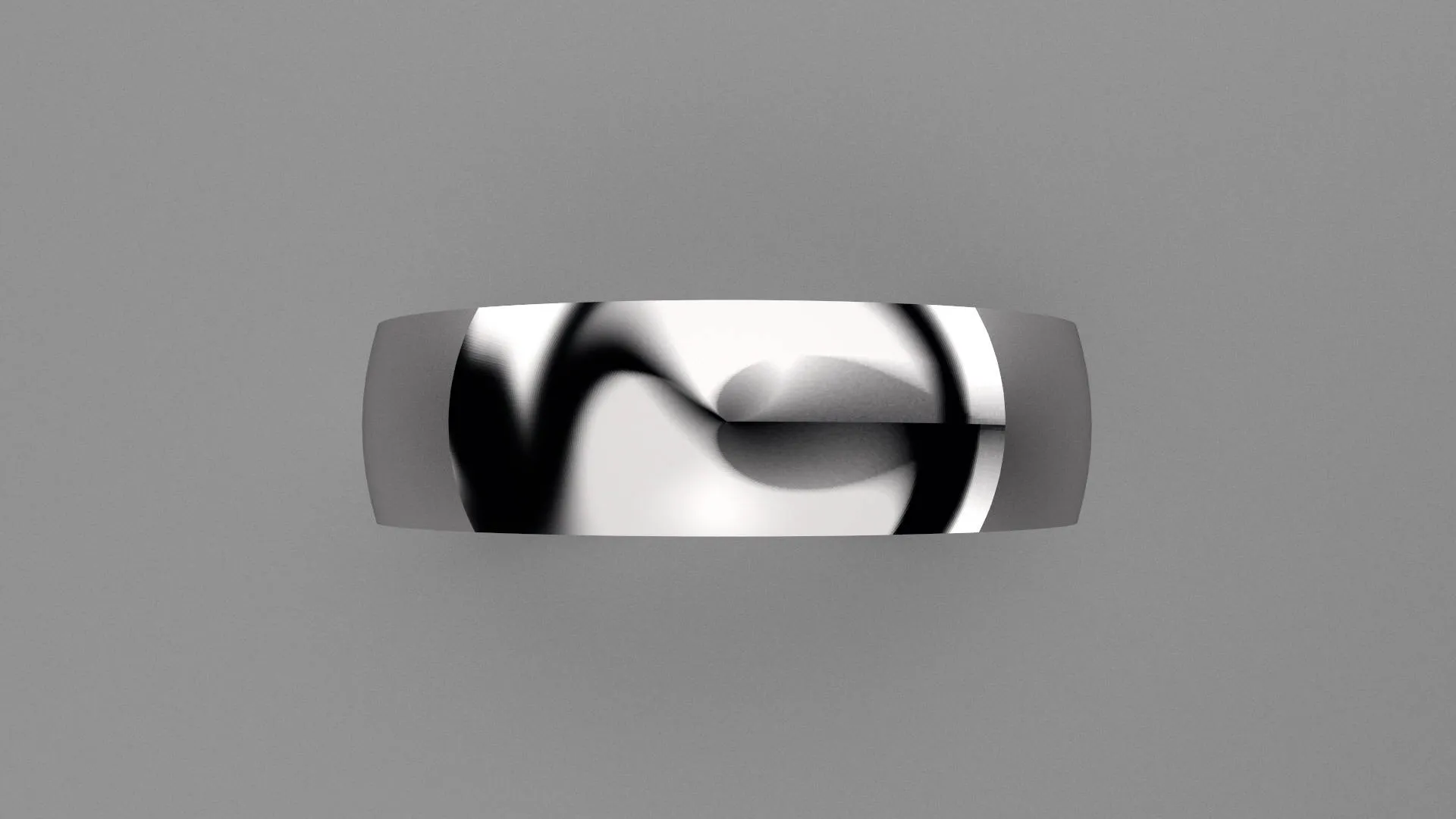 Polished Sterling Silver 6mm Interior Message Wedding Band