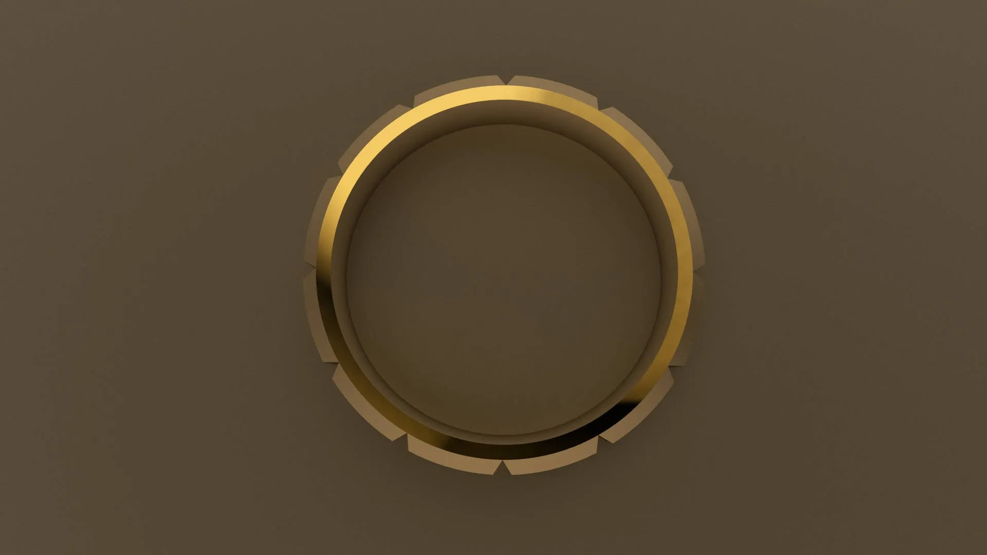 Polished Yellow Gold 6mm Beveled Edge Segmented Wedding Band