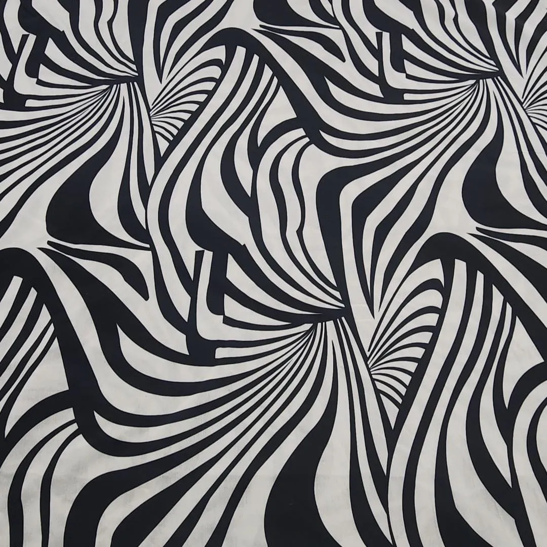 Printed Cotton Fabric Black 150cm