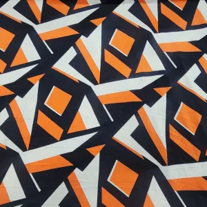 Printed Dty Brushed Fabric 150cm Orange