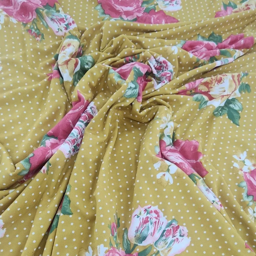 Printed Floral Dty Brushed Fabric 150cm