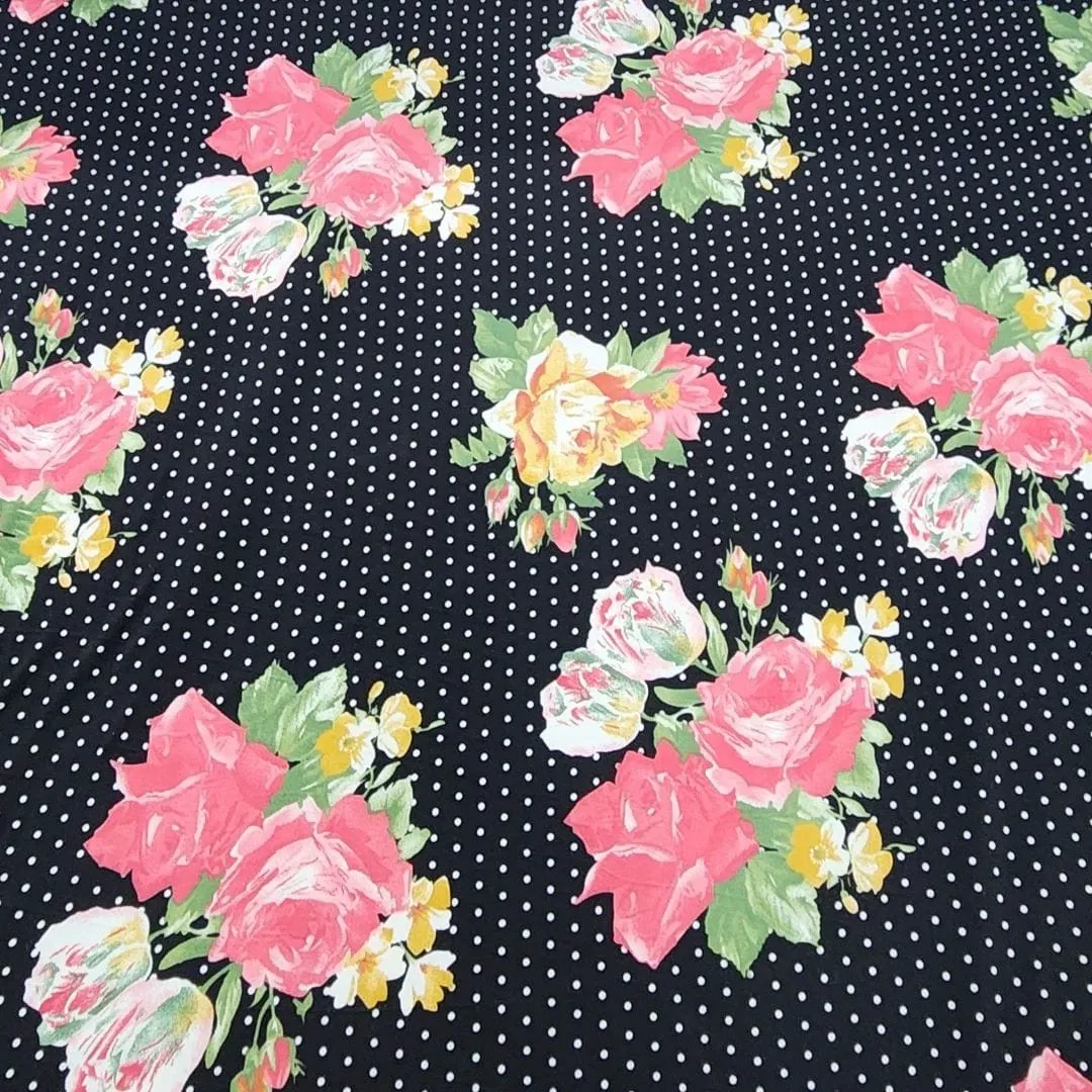 Printed Floral Dty Brushed Fabric 150cm