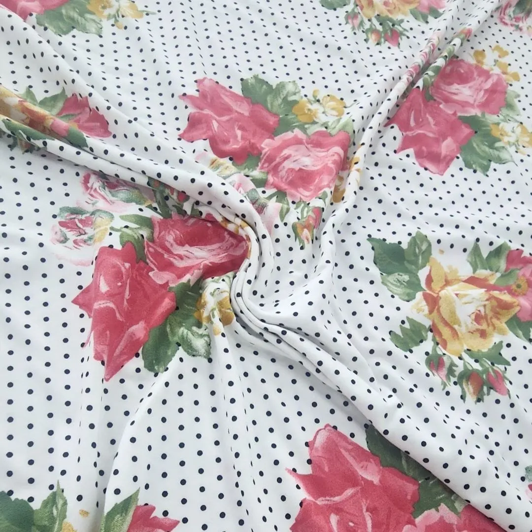 Printed Floral Dty Brushed Fabric 150cm