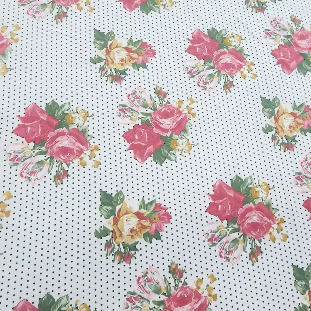 Printed Floral Dty Brushed Fabric 150cm