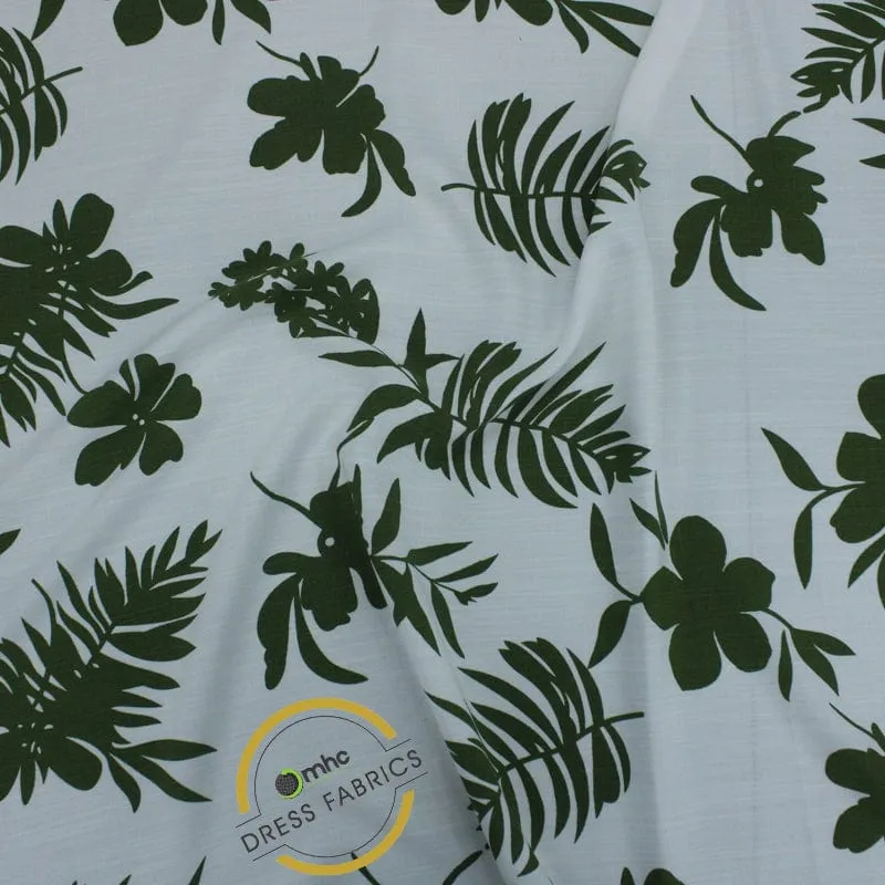 Printed Rayon Slub Fabric 150cm