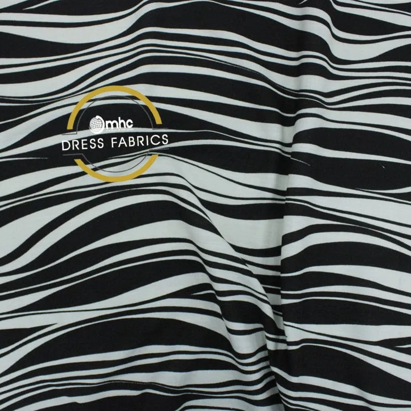 Printed Rayon Slub Spandex Fabric 150cm